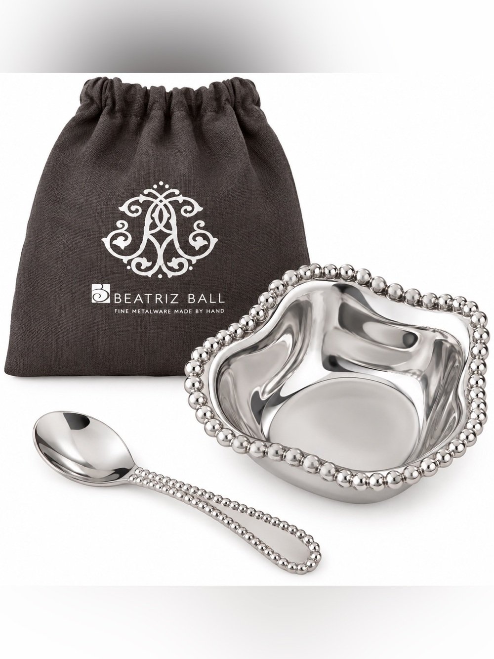 Beatriz Ball Organic Pearl Petit Bowl with matching spoon